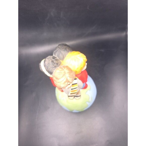 Vintage "We are the World" Music Box USA for Africa Brockman 1985 Ceramic works - Picture 14 of 16